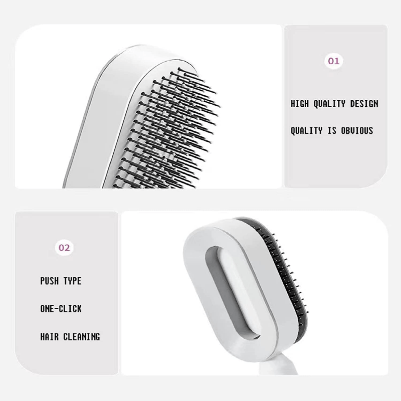 Self Cleaning Hair Brush, 3D Air Cushion Massager Brush Airbag Massage Comb Brush, Shaping Comb Self Cleaning Hair Brush For Women Hairdressing Brush