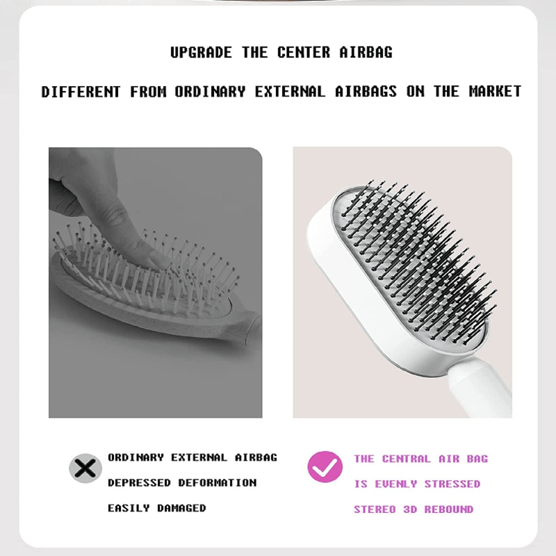 Self Cleaning Hair Brush, 3D Air Cushion Massager Brush Airbag Massage Comb Brush, Shaping Comb Self Cleaning Hair Brush For Women Hairdressing Brush