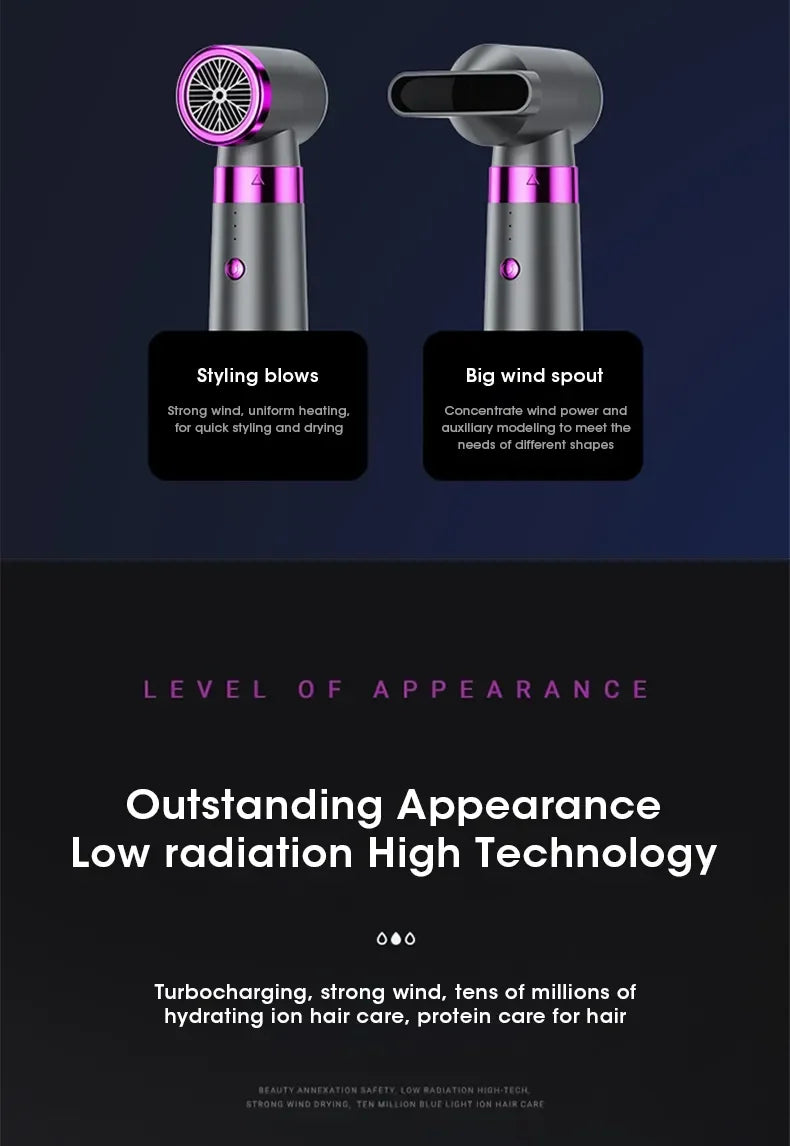 2025 Electric Hair Dryer 5in1 Multifunctional Hair Straightener Negative Ion Hair Care Curler Blow Dryer Styling Set Strong Wind