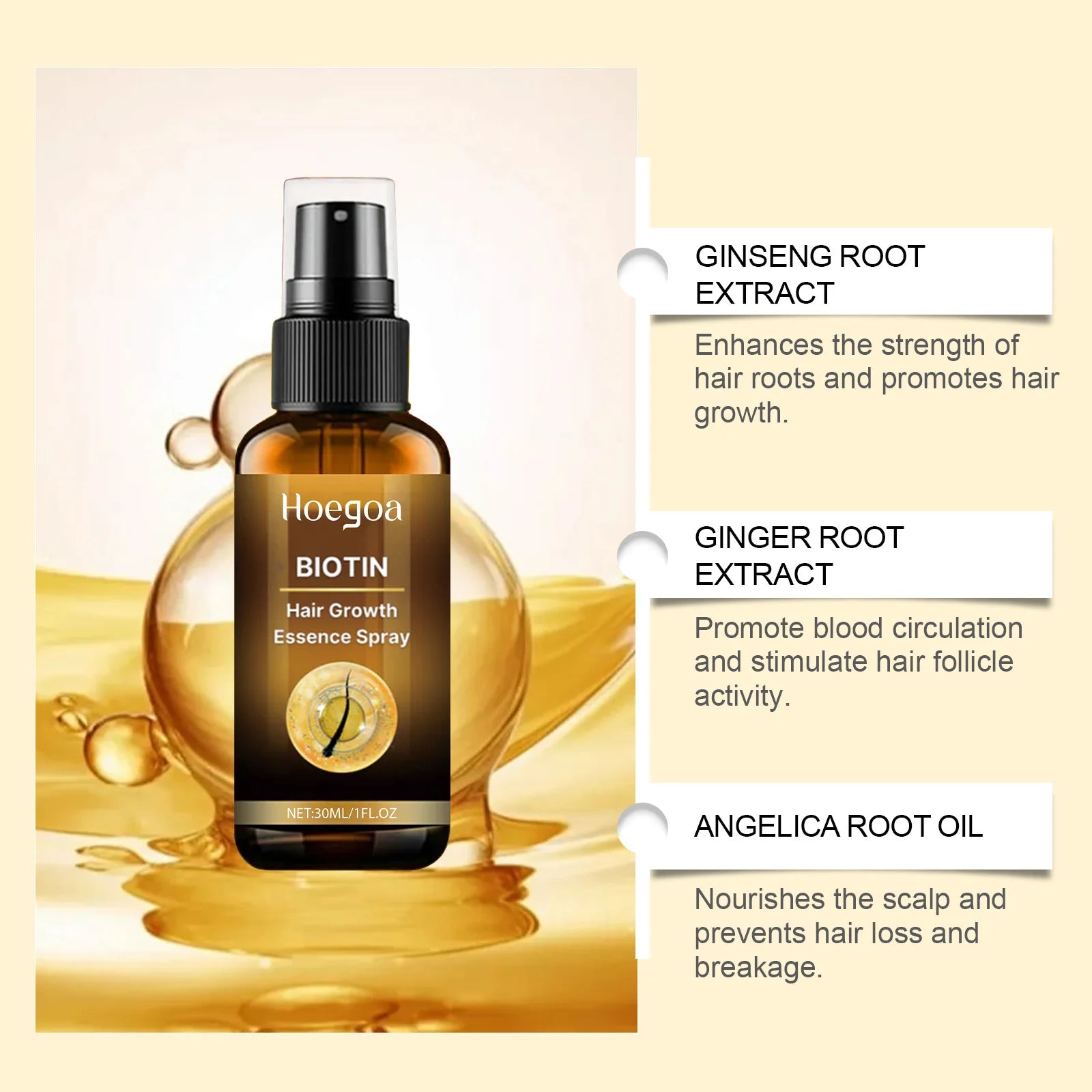 Hair Care Spray: Mild Hair Spray for Nourishing, Repairing, Smoothing, Moisturizing, Adding Shine & Strengthening Hair
