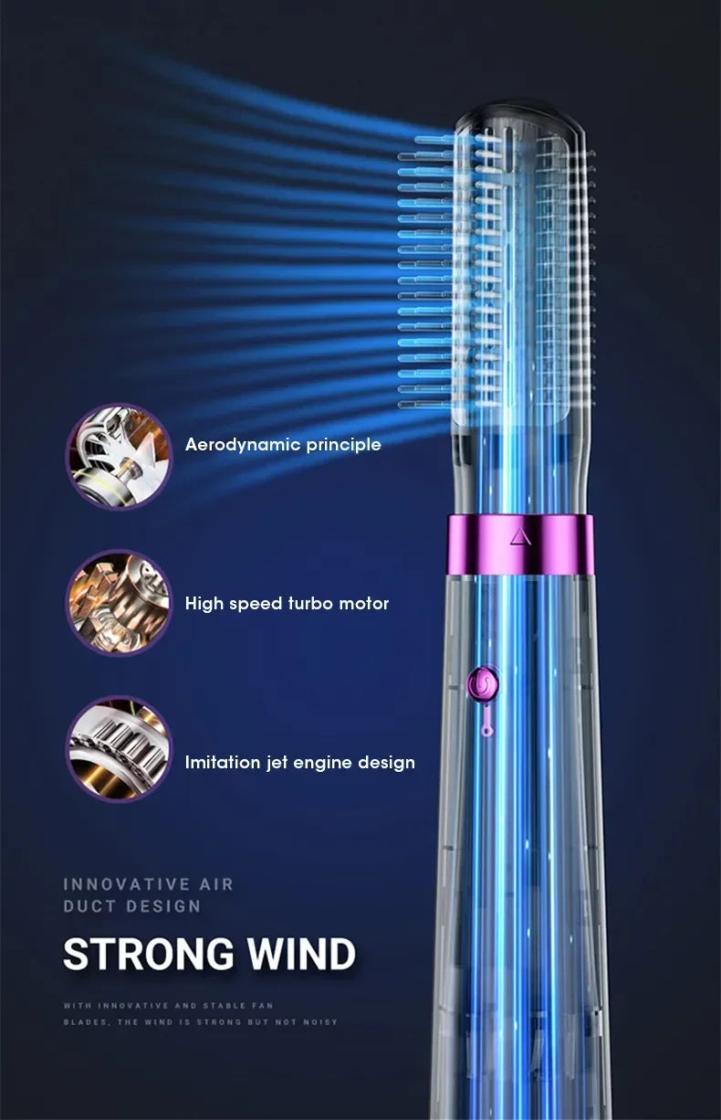 2025 Electric Hair Dryer 5in1 Multifunctional Hair Straightener Negative Ion Hair Care Curler Blow Dryer Styling Set Strong Wind